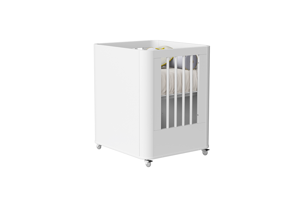 Mini Berço Boom Plus Wheels Branco-Branco