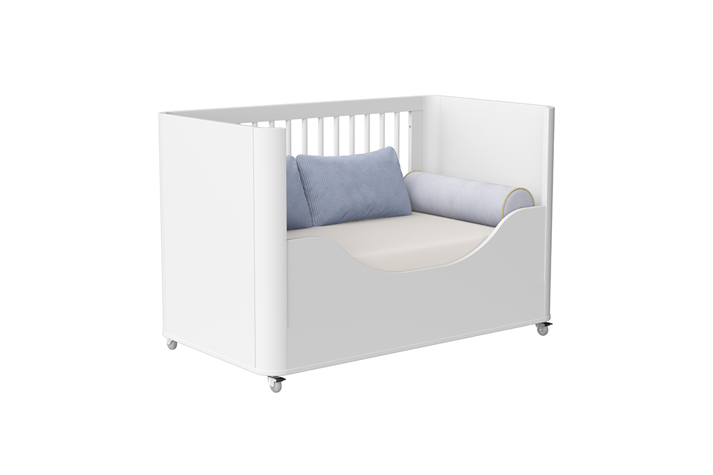 Mini Cama Boom Plus Wheels Branco-Branco